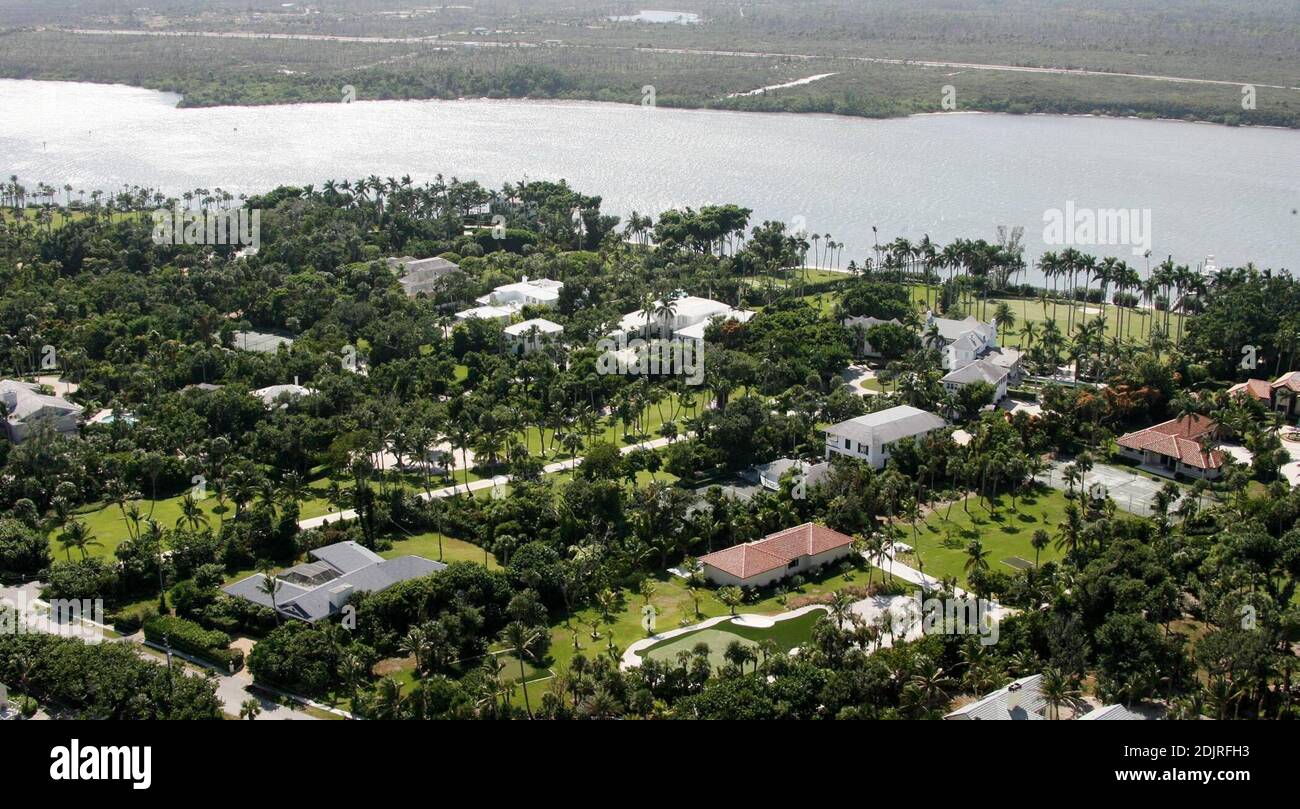 Luftaufnahmen von 22 Millionen Dollar Luxusanlage des Golfstars Greg Norman, Jupiter, FL, 10/24/06 Stockfoto