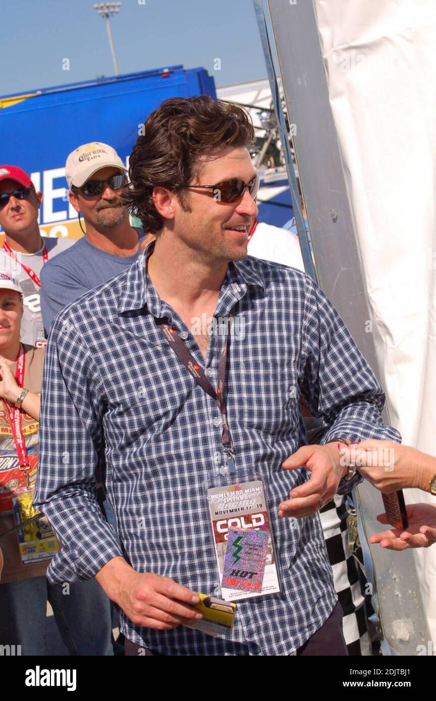 Schauspieler Patrick Dempsey bei der Ford 400 NASCAR NEXTEL Cup Series, Homestead-Miami Speedway, Homestead, FL. 11/18/06 Stockfoto