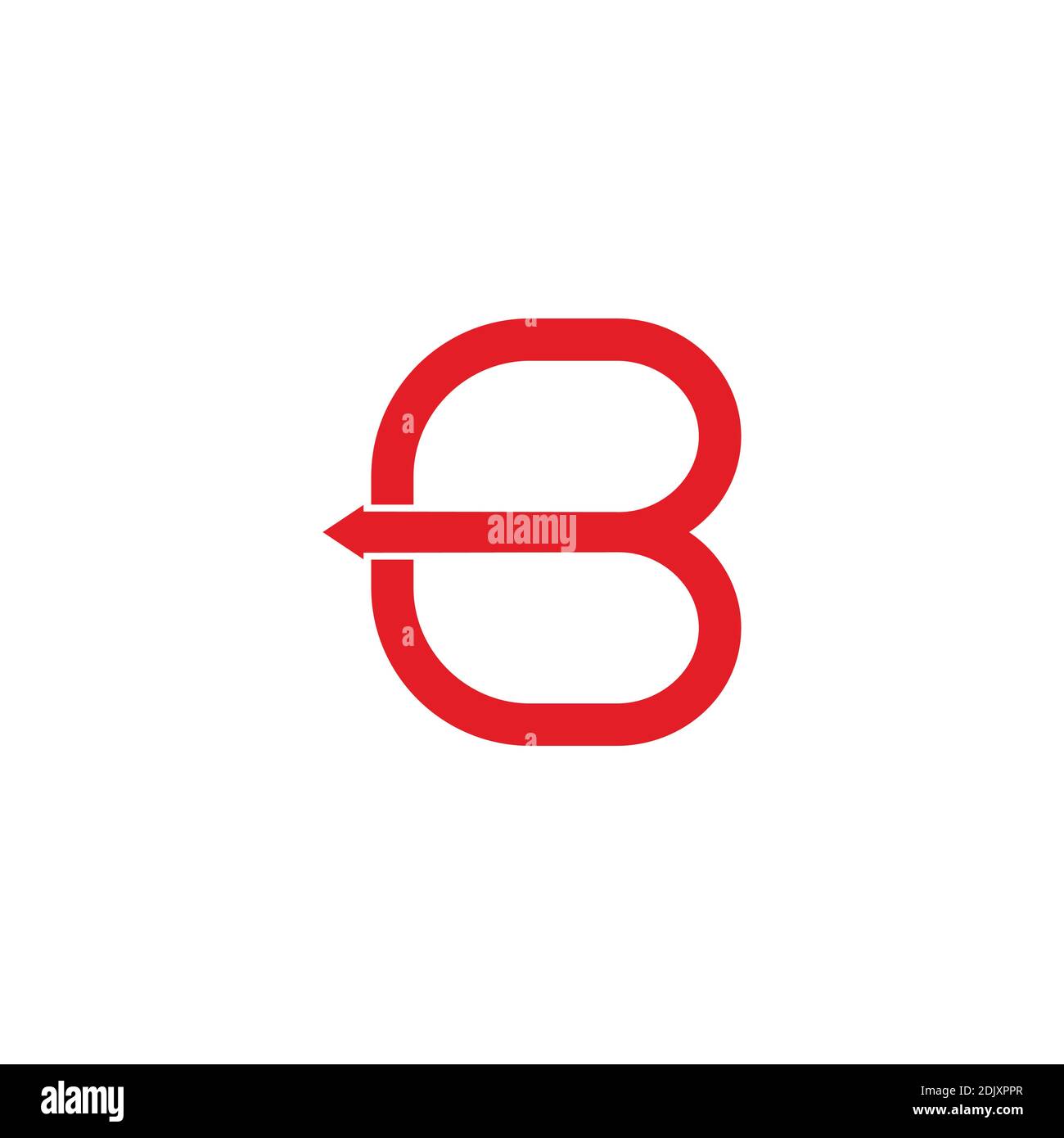Abstrakter Buchstabe b Bewegung Pfeil geometrische Schleife Logo Vektor Stock Vektor