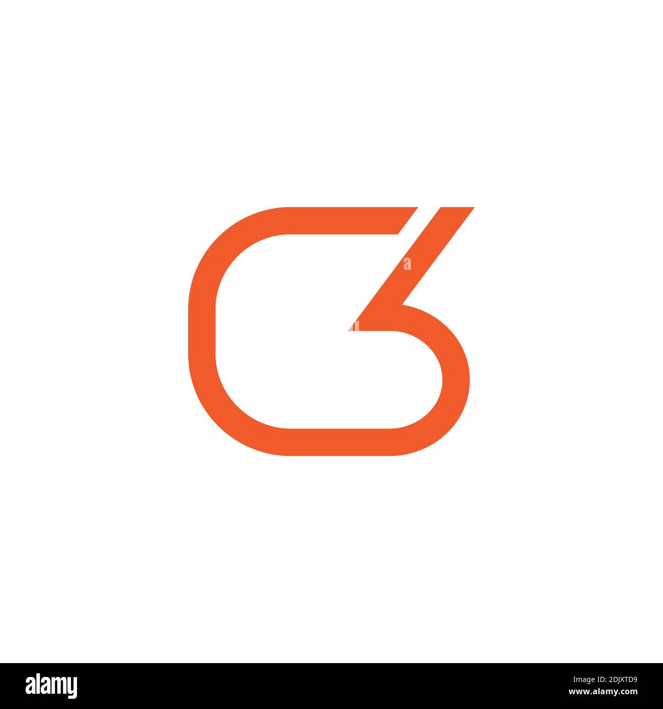 letter cb simple square geometric line logo vector Stock Vektor