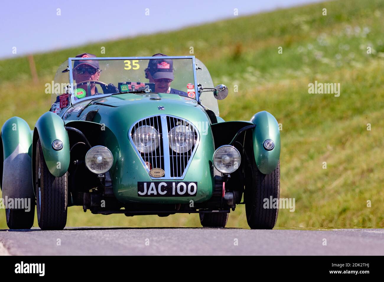 Kuernberg, österreich, 26. juli 2019, ennstal classic, Wettbewerb für Oldtimer, healey silverstone Stockfoto