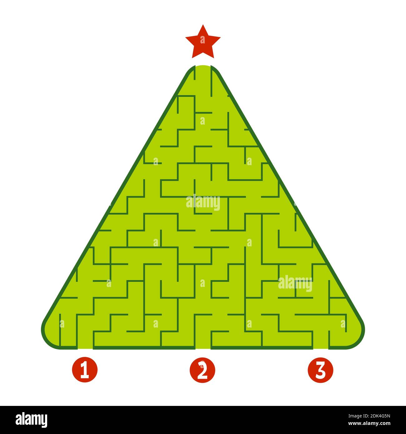 Abstraktes dreieckiges Labyrinth. Spiel für Kinder. Puzzle für Kinder