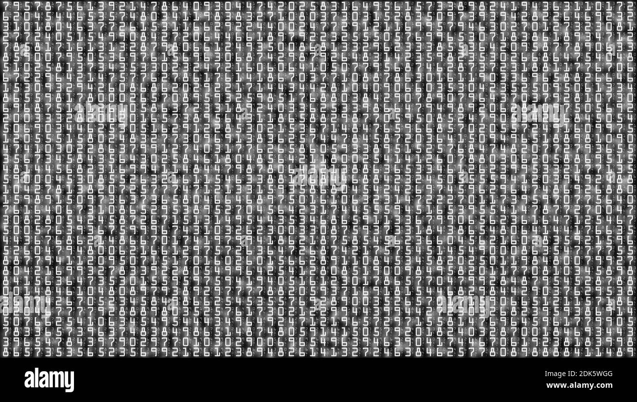 Abstrakter Hintergrund für digitale Nummern. Abbildung des Informationscodes Stockfoto