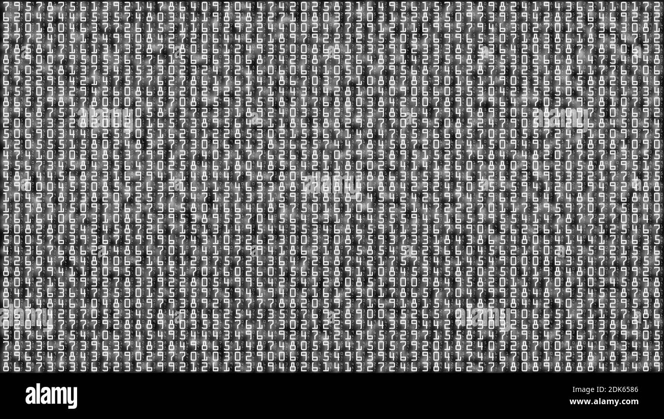 Abstrakter Hintergrund für digitale Nummern. Abbildung des Informationscodes Stockfoto