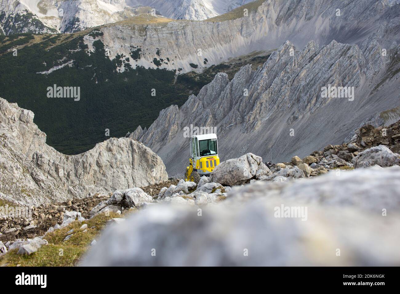 Perspektiven vom Hafelekar auf der Nordkette oberhalb von Innsbruck Stockfoto