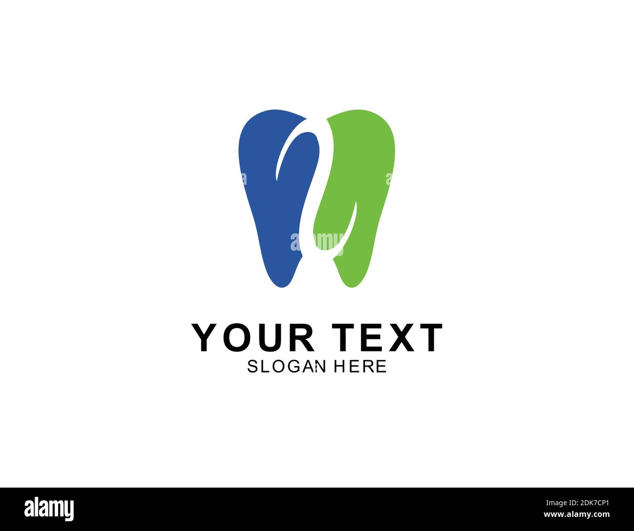 letter S or dental and leaves logo design template for clinic Stock Vektor