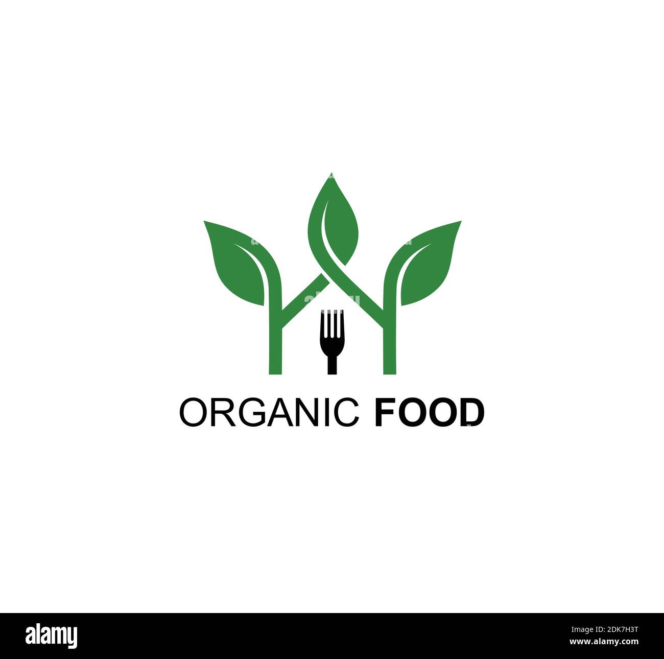 Home Kochen Bio-Lebensmittel Logo Design-Vorlage Stock Vektor