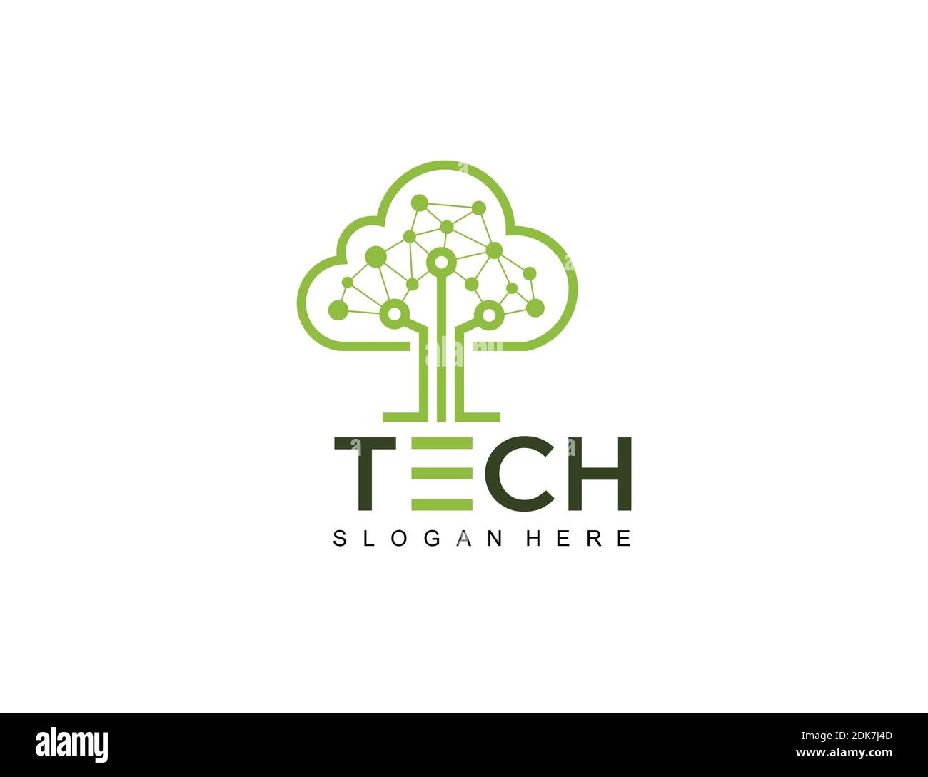 Tech Baum Wolke Idee Logo Symbol Symbol Inspiration Vorlage Stock Vektor