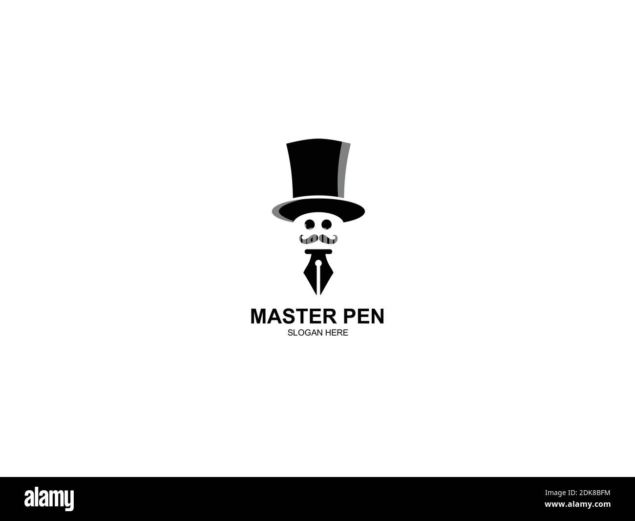 Icon Master Stift Logo Symbol Vorlage Inspiration Stock Vektor