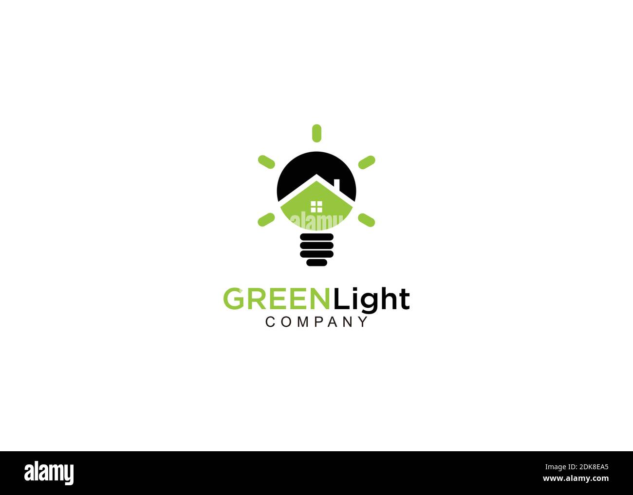 Smart House Logo, Home Idea Logo. Bulb Home Kreatives Logo. Einzigartiges und modernes Design Stock Vektor