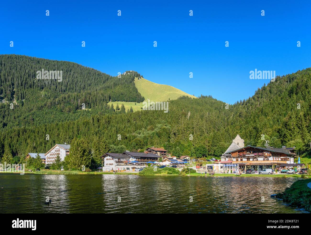 Deutschland, Bayern, Oberbayern, Oberland, Markt Schliersee, Kreis Spitzingsee, Blick auf die Stadt Stockfoto