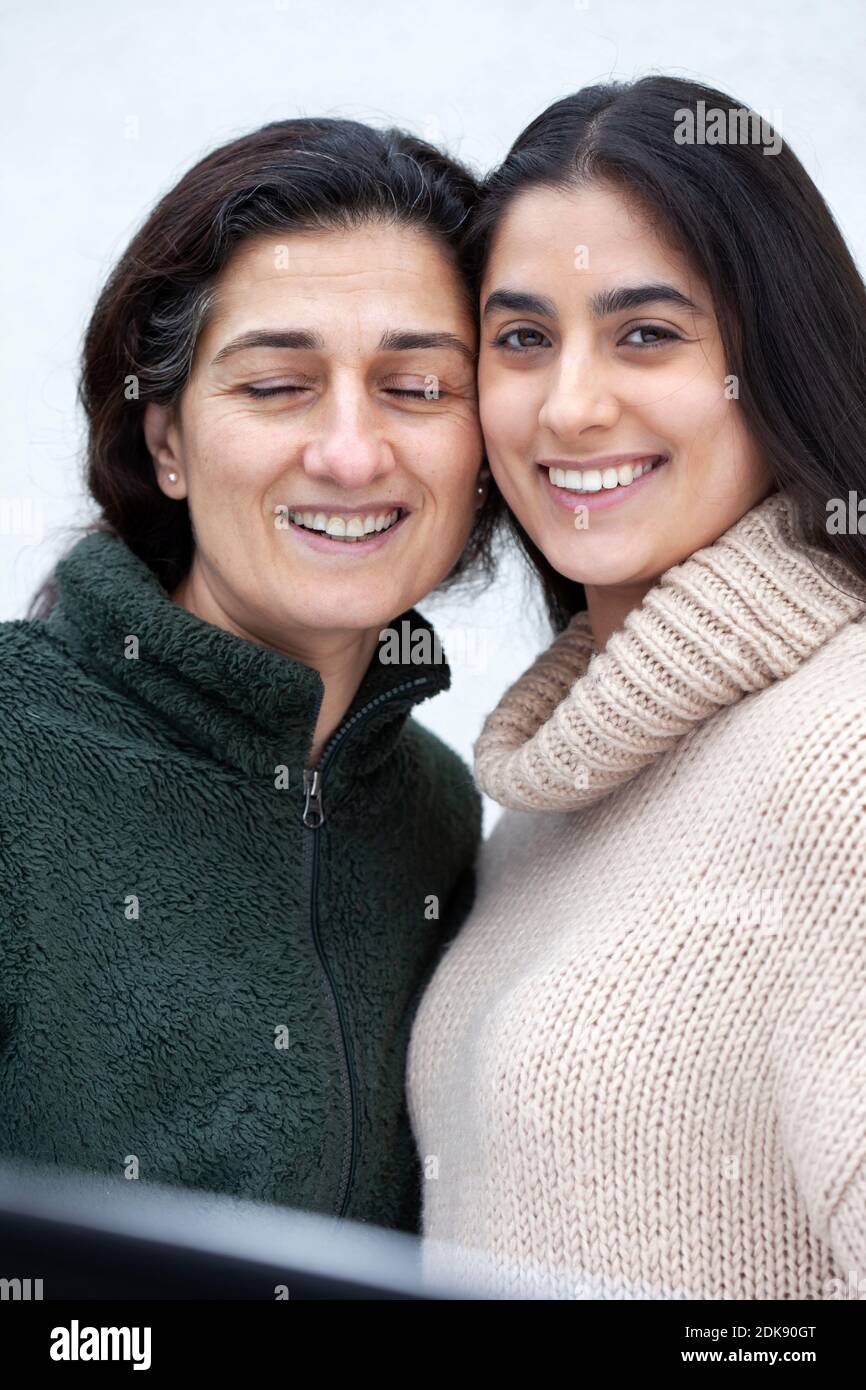 Porträt von Mutter und Tochter Stockfoto