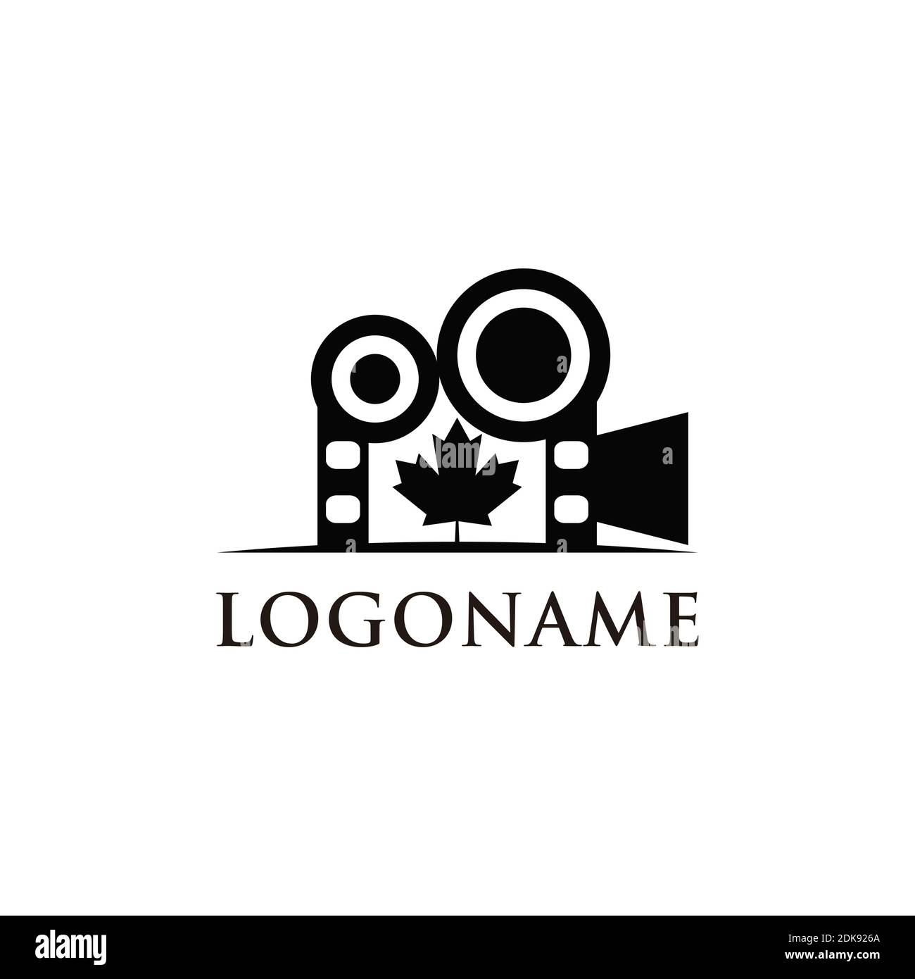 Maple Film Maker / Vlog Logo Design Inspiration Stock Vektor