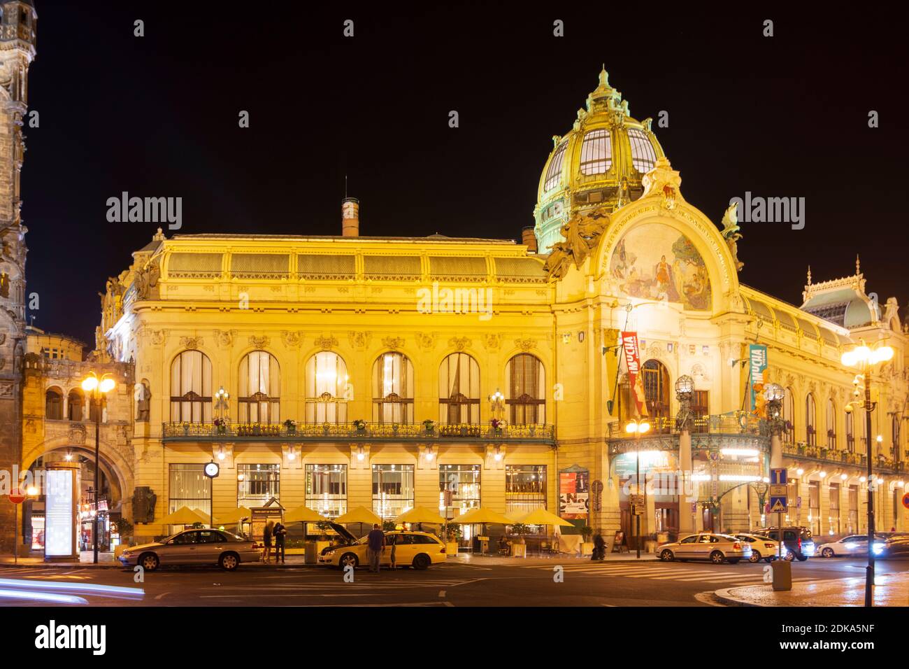 Praha, Gemeindehaus (Obecni dum) in Stare Mesto, Altstadt, Praha, Prag, Prag, Tschechien Stockfoto