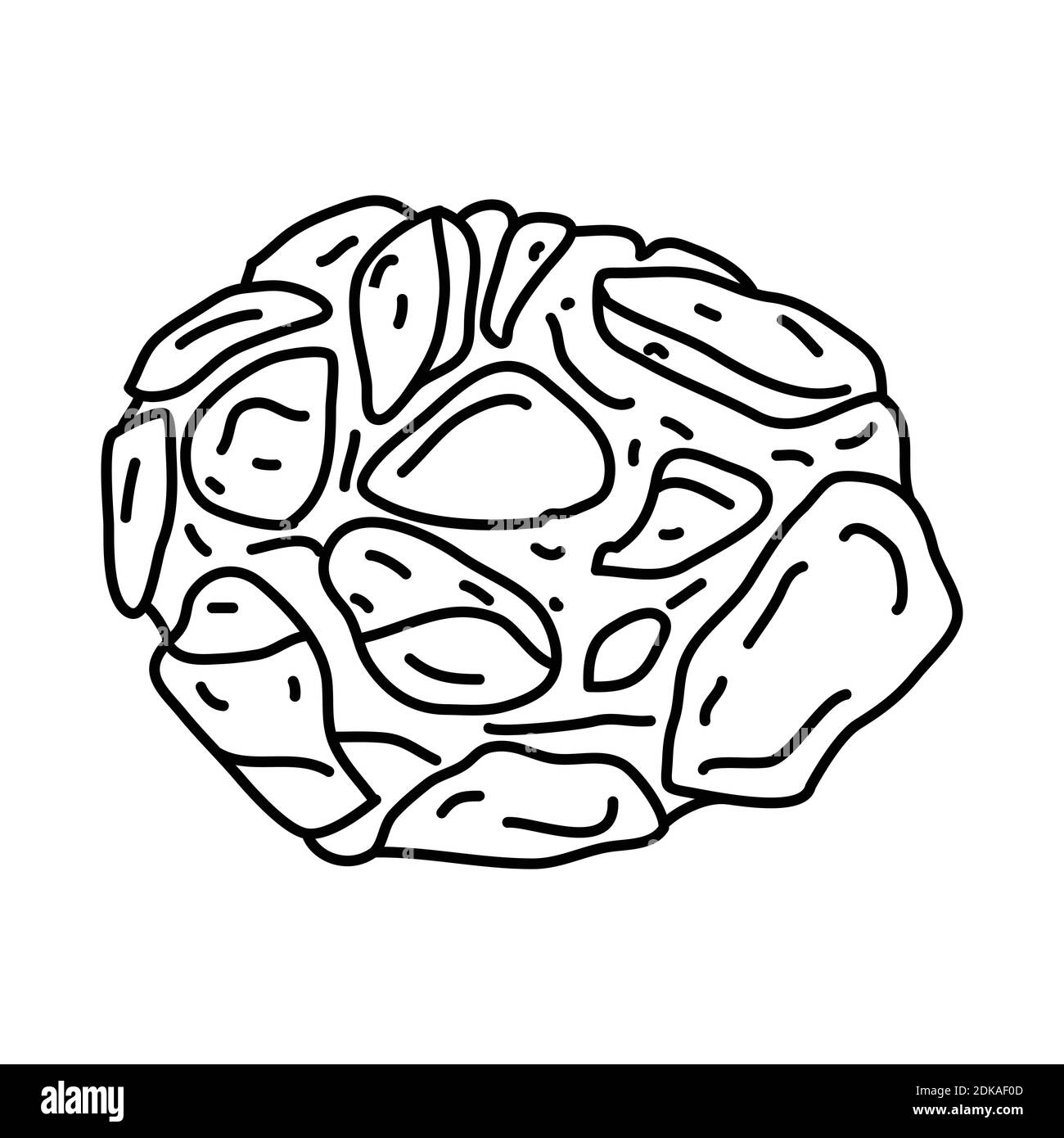 Symbol Für Krabbenkuchen. Doodle Hand gezeichnet oder Umriss Symbol Stil Stock Vektor