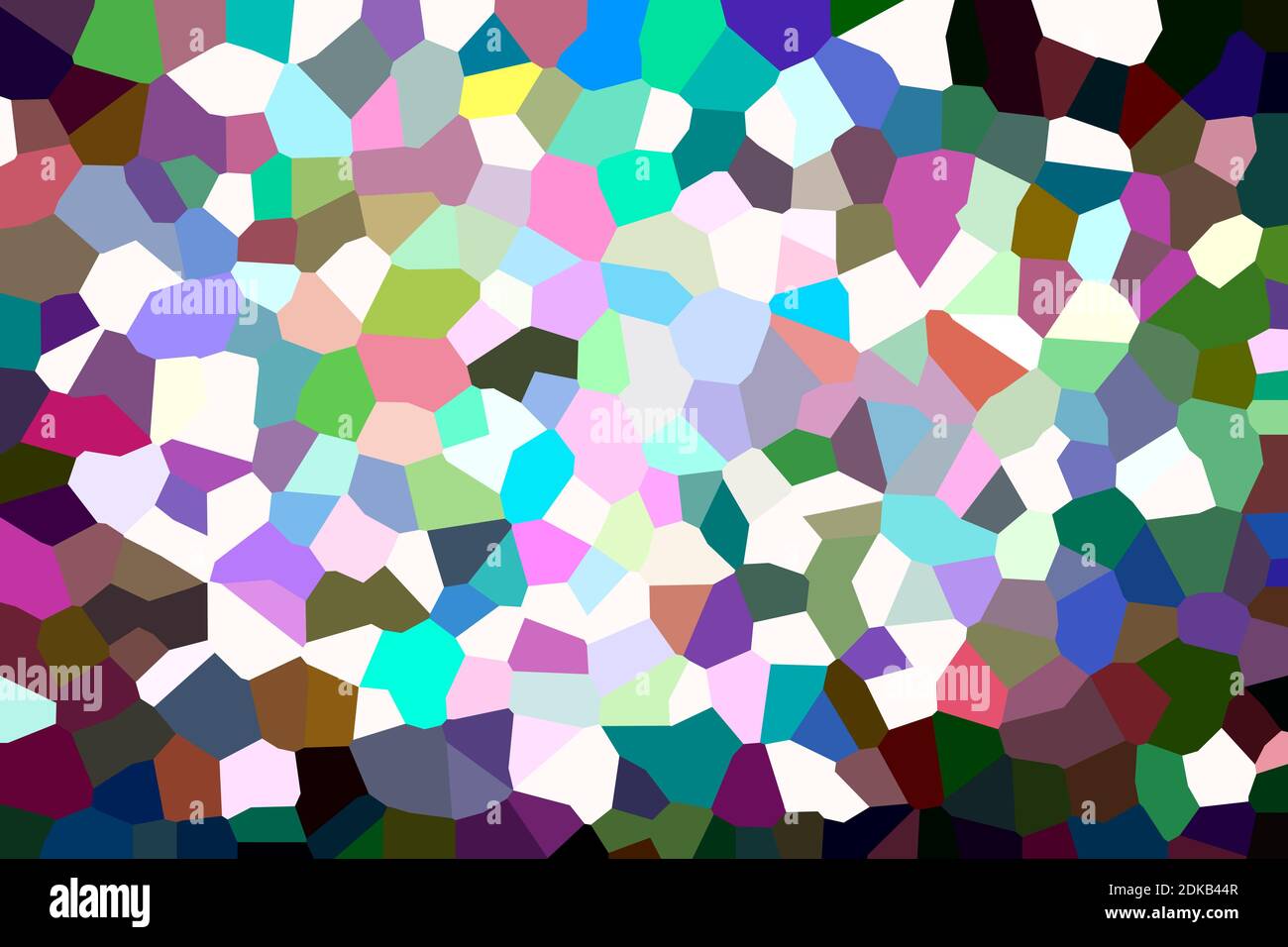 Farbenfroher abstrakter Hintergrund, der aus großen Punkten besteht, die in fließen Einander Stockfoto