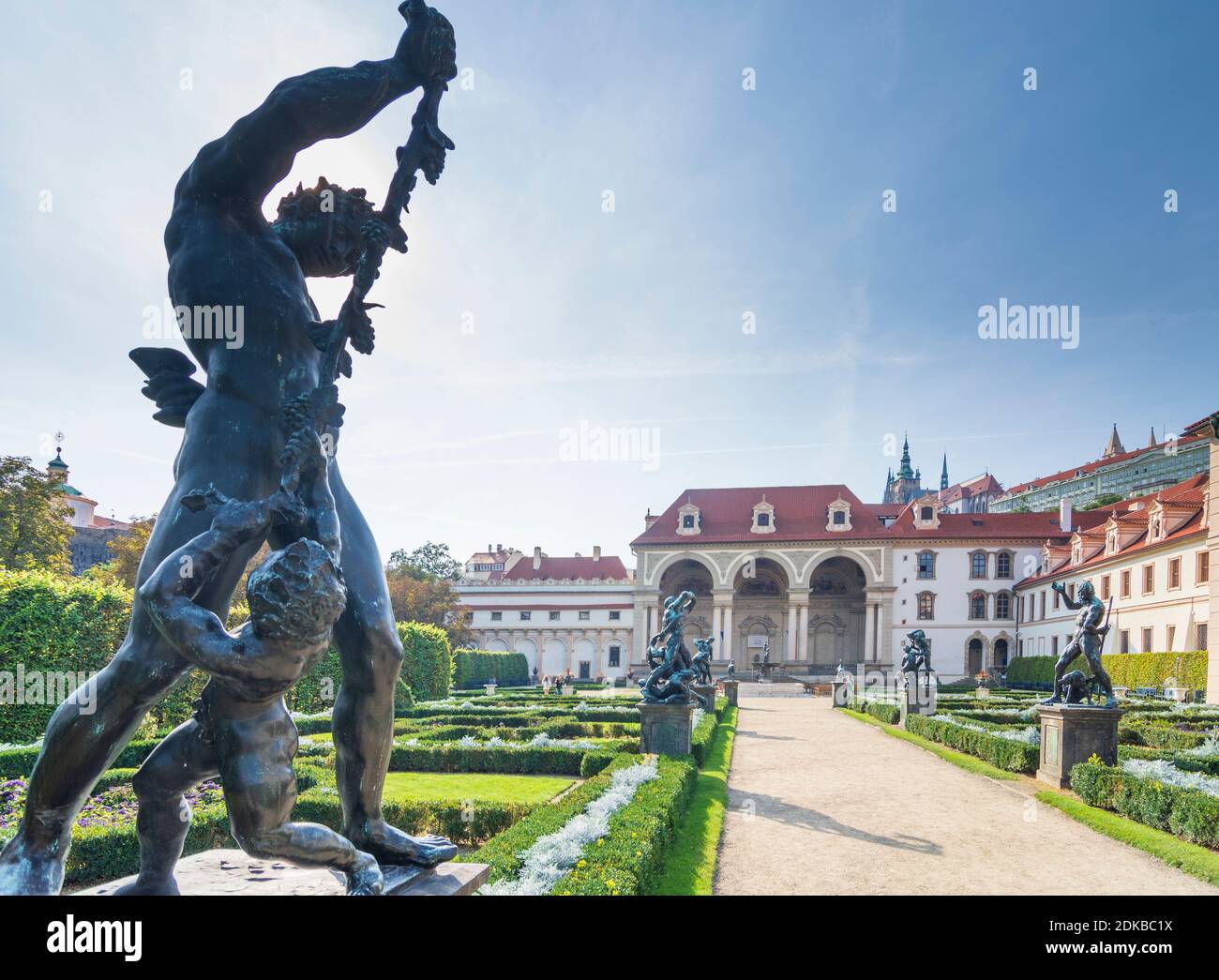 Praha, Wallenstein Palast Garten (Valdstejnsky palac), heute Senat der Tschechischen Republik, Sala terrena in Mala Strana, Kleinseite, Praha, Prag, Prag, Prag, Tschechisch Stockfoto