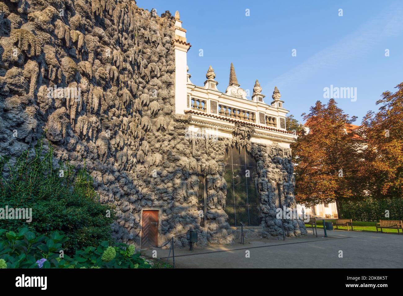 Praha, Grotte am Wallenstein Palast Garten (Valdstejnsky palac), heute Senat der Tschechischen Republik in Mala Strana, Kleinseite, Praha, Prag, Prag, Prag, Tschechien Stockfoto