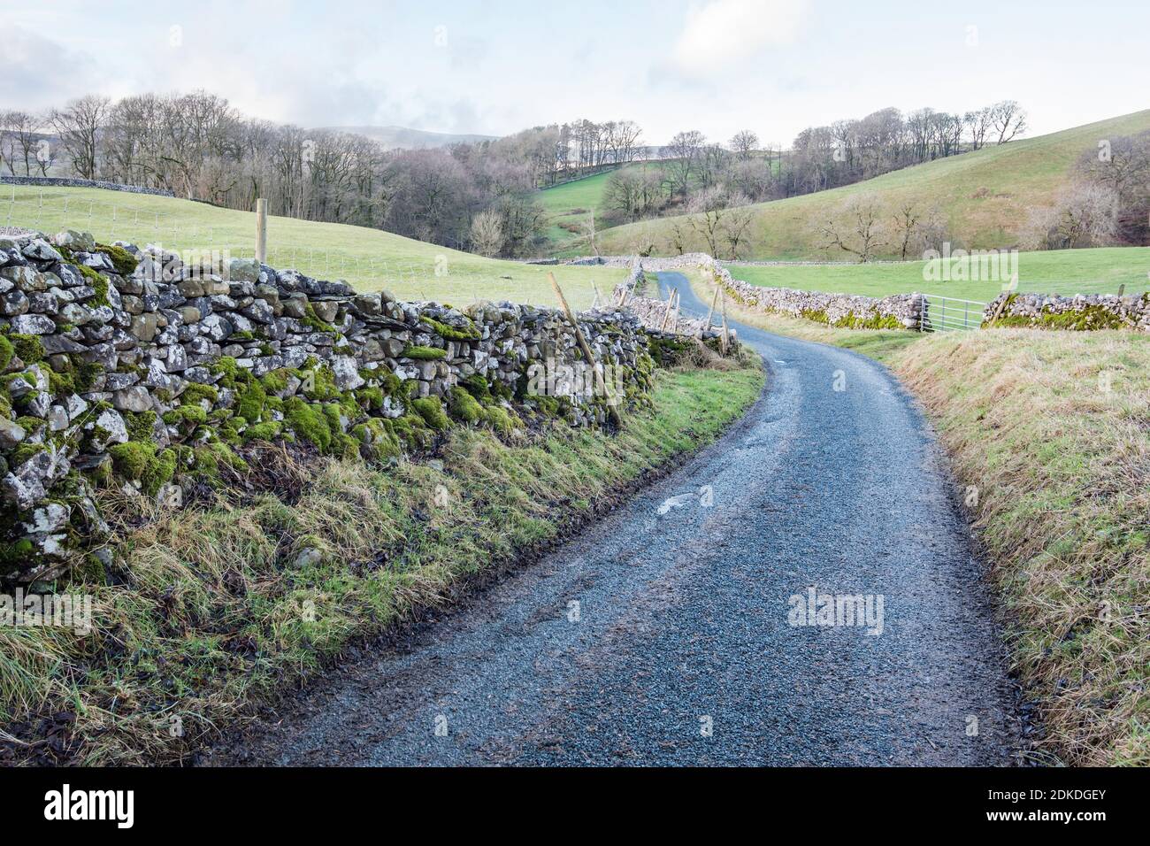 Eine ruhige Gasse auf Horton-in-Ribblesdale Stockfoto