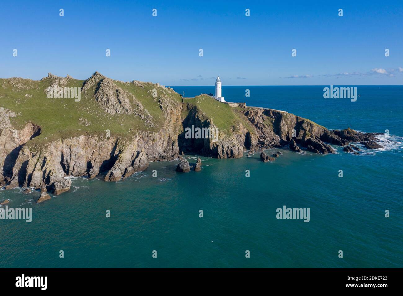 Start Point Lighthouse in Devon. Stockfoto