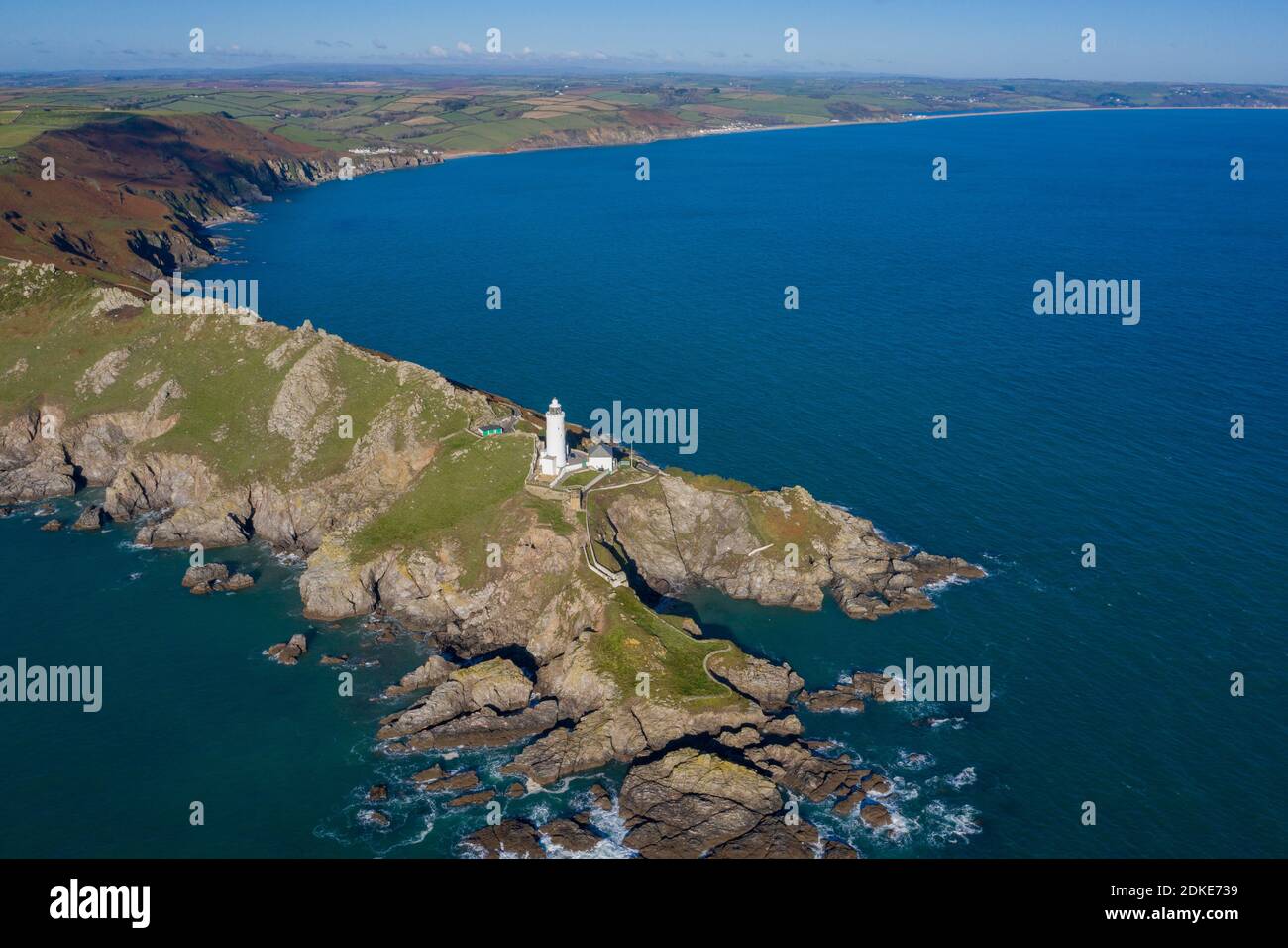 Start Point Lighthouse in Devon. Stockfoto