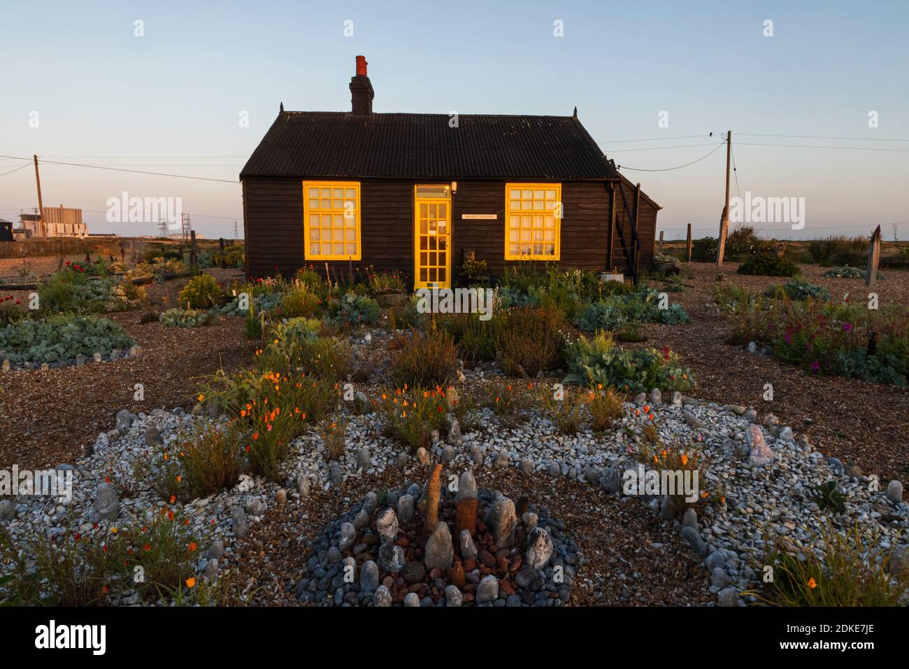 England, Kent, Dungeness, Prospect Cottage, die ehemalige Heimat von Regisseur Derek Jarman Stockfoto