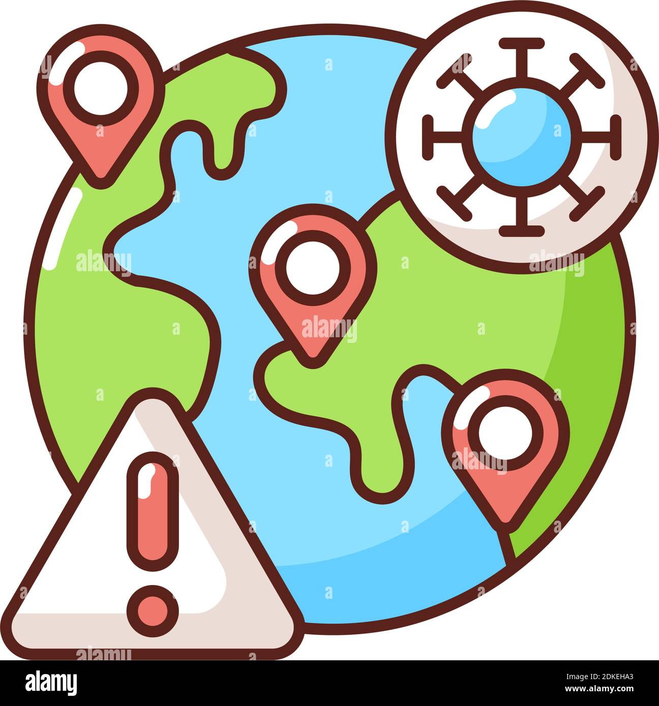 RGB-Farbsymbol für Massenerkrankungen Stock Vektor