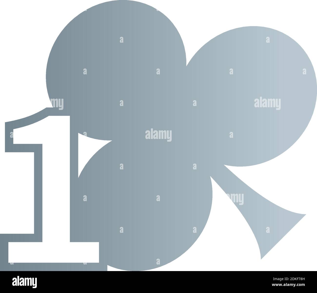 Nummer 1 Logo kombiniert mit Shamrock Icon Design Vektor Stock Vektor