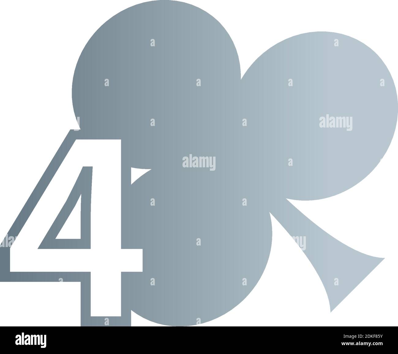 Number 4  logo combined with shamrock icon design vector Stock Vektor