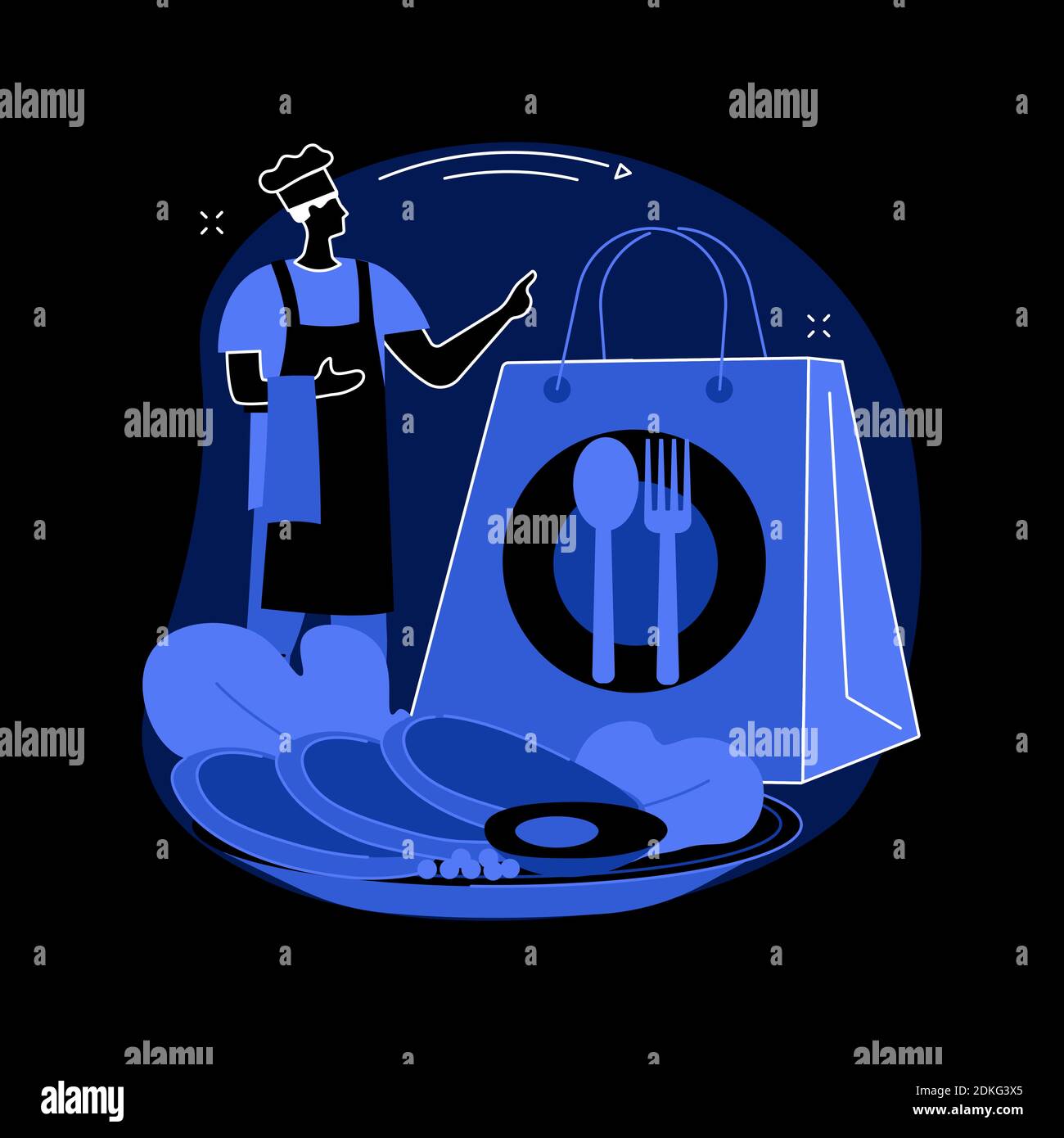 Meal prep Service abstrakte Konzept Vektor-Illustration. Stock Vektor