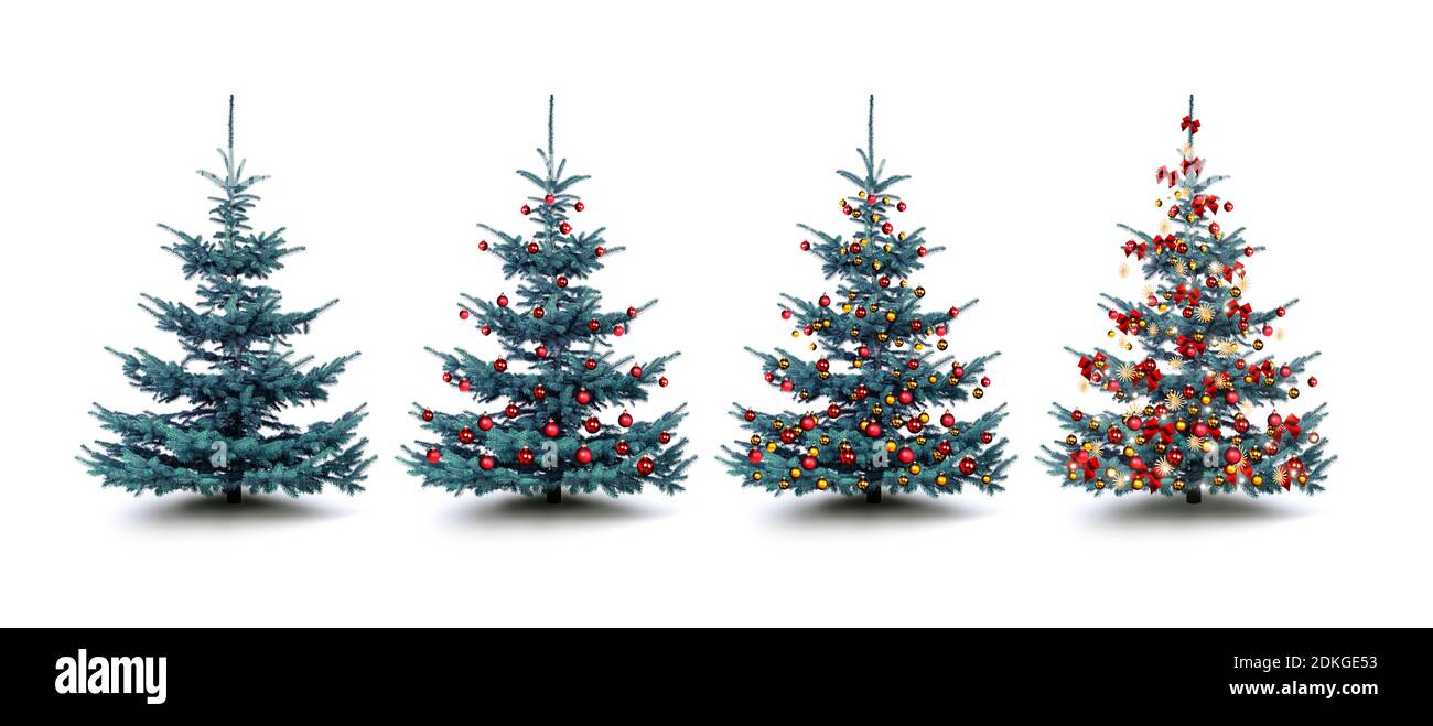 Geschmückte weihnachtsbäume Fotos und Bildmaterial in hoher Auflösung