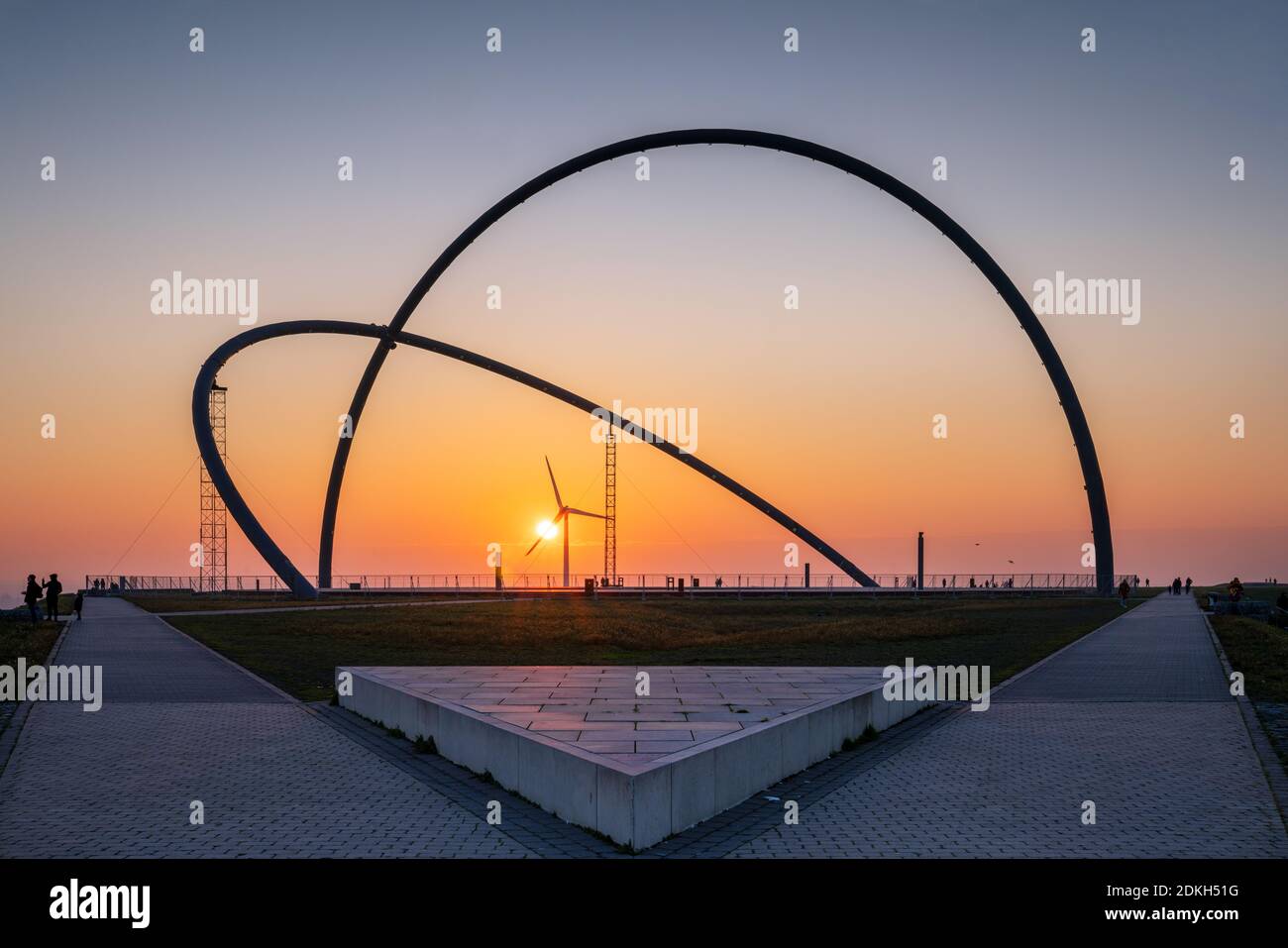 HERTEN, 27. NOVEMBER 2020: Hoheward-Spitze, Wahrzeichen der Metropole Ruhr gegen Himmel am 27. November 2020 in Herten Stockfoto