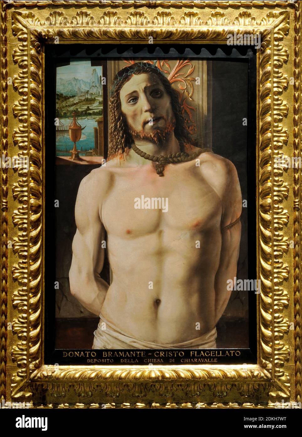 Italienische Renaissance Donato Bramante. 1444 - 1514. Christus an der Säule. Öl auf Holzbrettern. Um 1490. Cm 93.7 x 62.5. Stockfoto