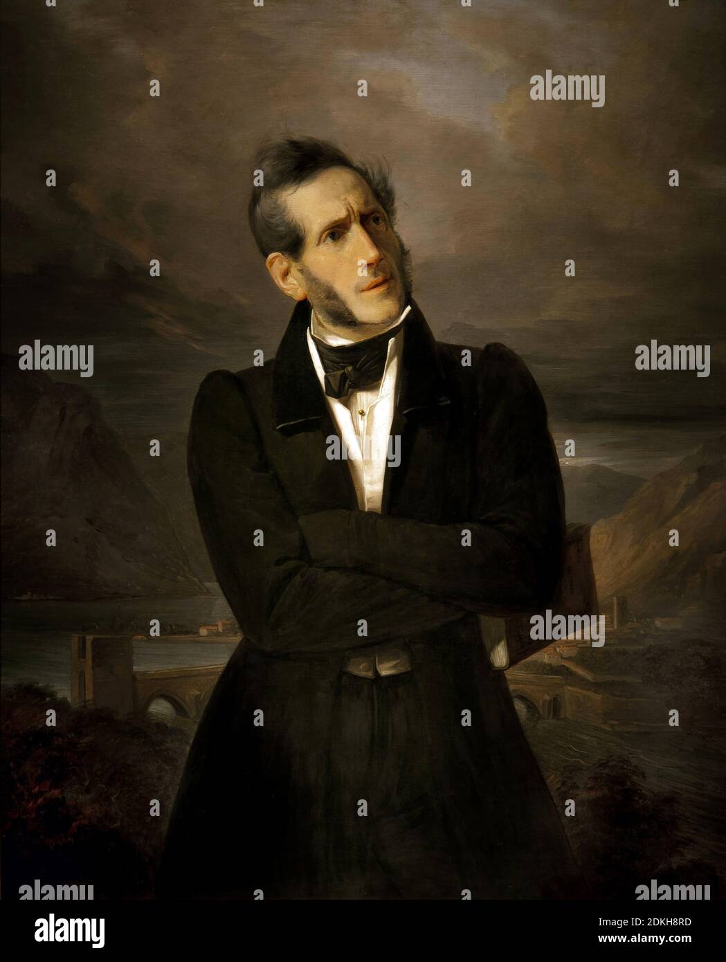 Giuseppe Molteni. 1800-1867. Porträt von Alessandro Manzoni. 1835 Öl auf Leinwand cm 103 x 80.5. Stockfoto