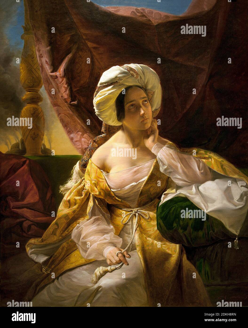 Giuseppe Molteni. 1800-1867. Sklave des Harems. 1838 Öl auf Leinwand cm 119 x 95. Stockfoto