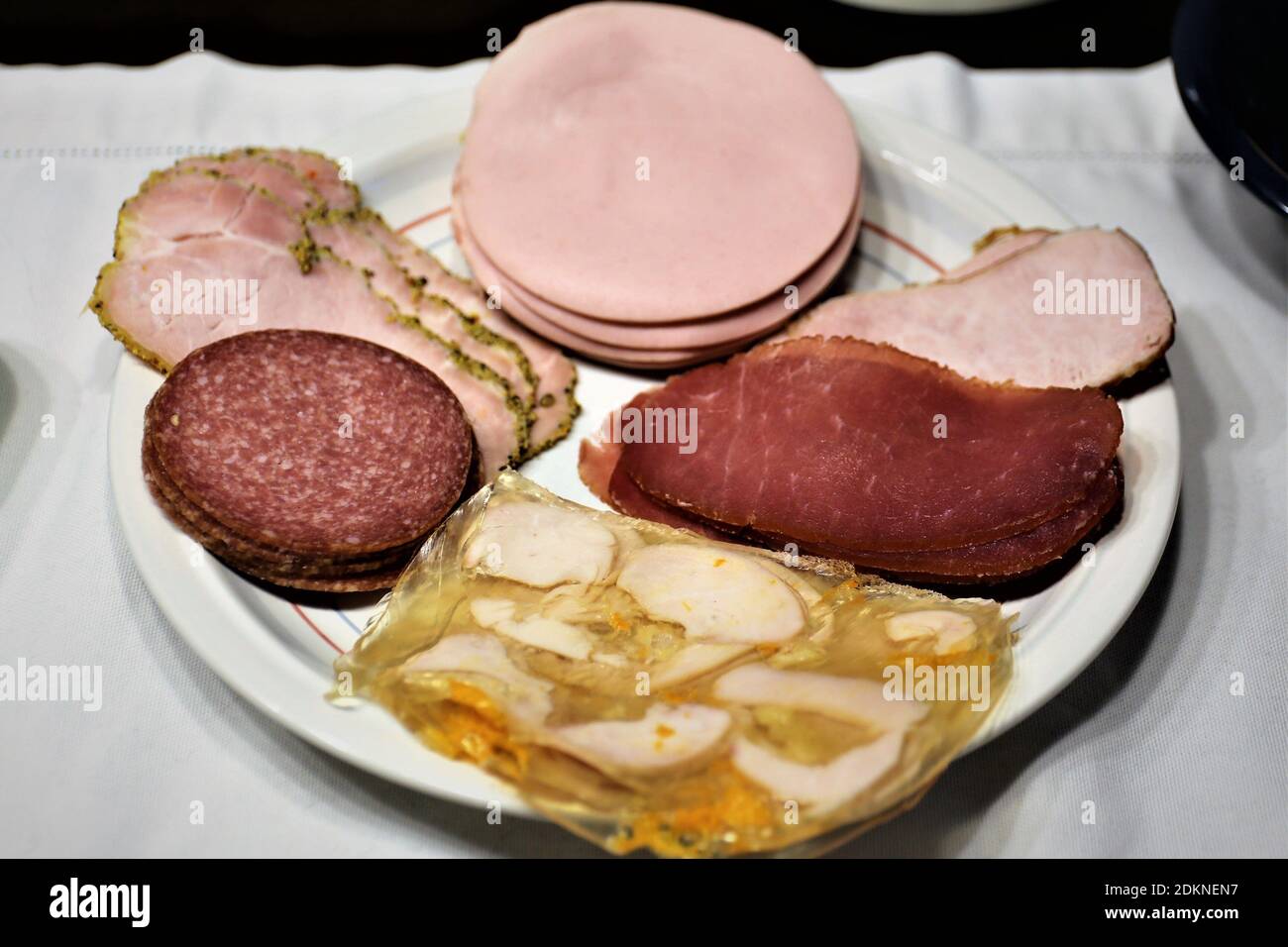 Ein Bild eines gekochten Eies Stockfoto