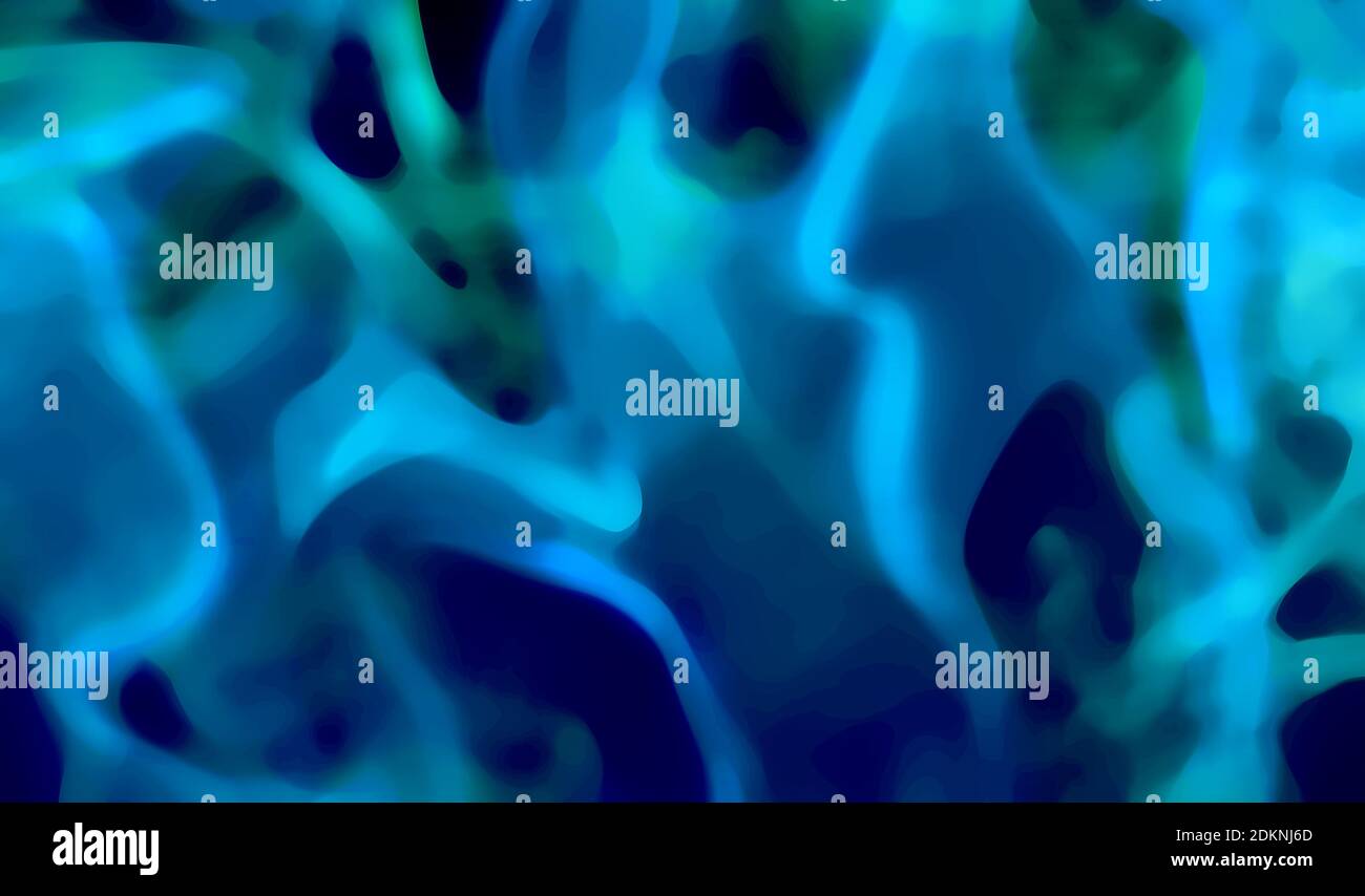 Blauer Rauch isoliert besondere Wirkung. Trübung, Nebel oder Smog Hintergrund. Hell, Verdunstung. Stockfoto