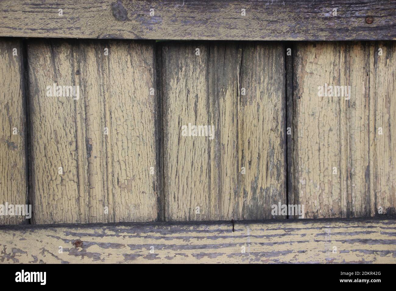Olld verwittert Grunge vintage Holzzaun vertikalen Planken Textur Hintergrund Stockfoto
