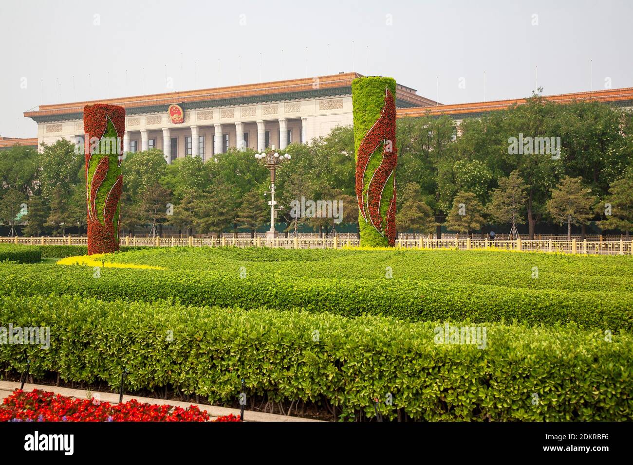 Große Halle des Volkes Platz des Himmlischen Friedens oder Tian'anmen Platz Stockfoto