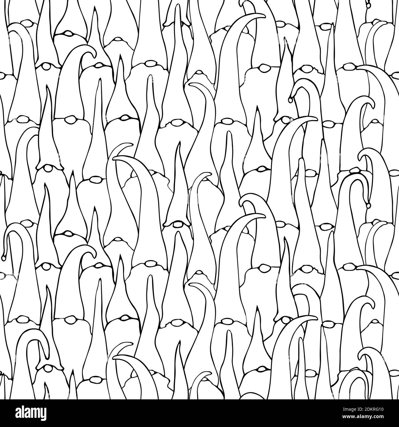 Endloses Vektormuster, bestehend aus skandinavischen Gnomen. Stock Vektor