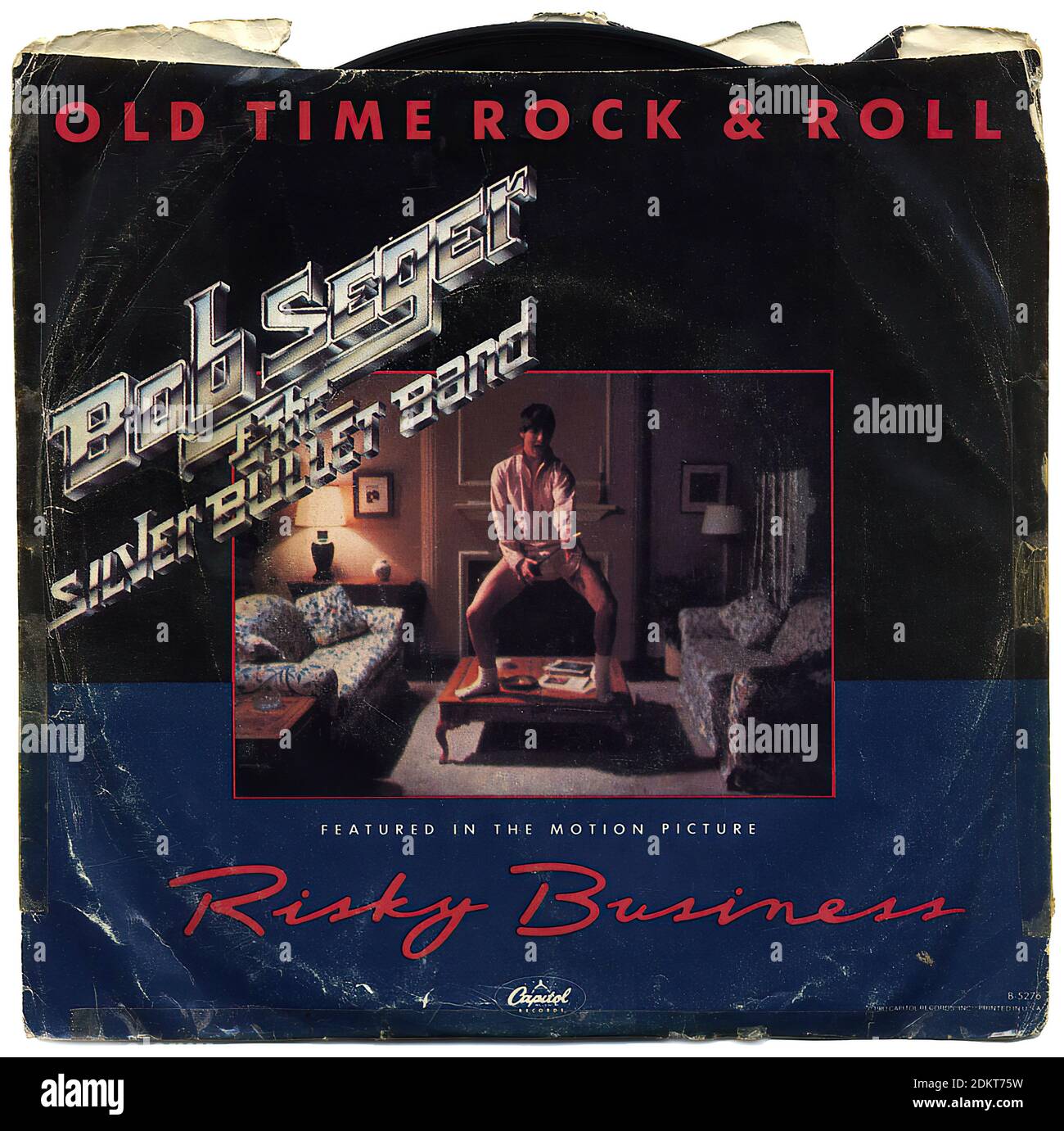 Old Time Rock & Roll, Bob Seger & The Silver Bullet Ban - Vintage Record Cover Stockfoto