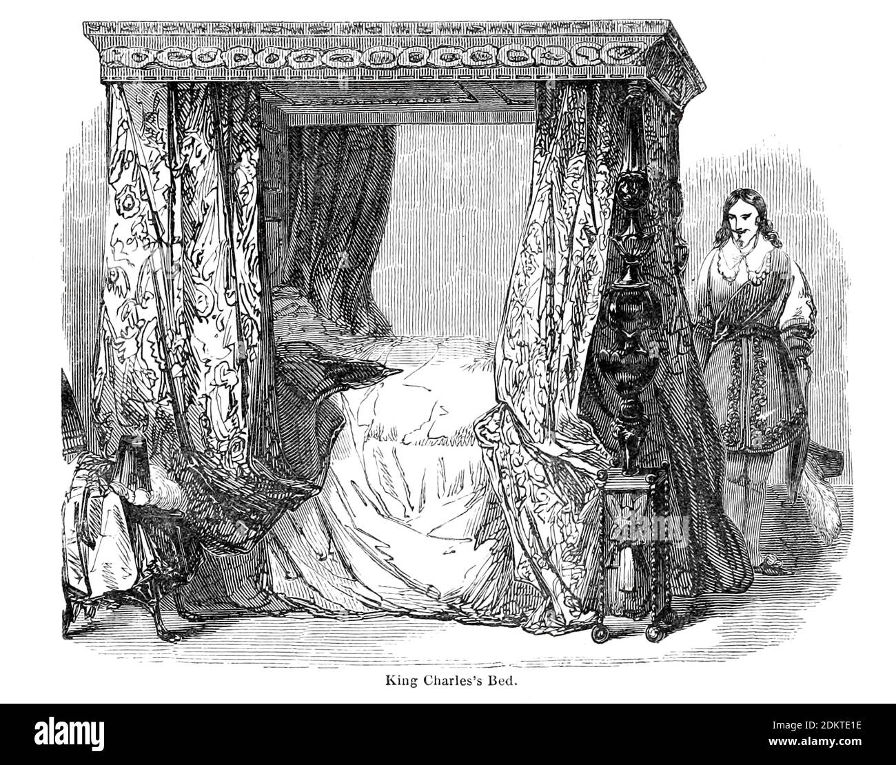 King Charles's Bed aus dem Buch The Wanderings of a Pen and Pencil von Palmer, F. P. (Francis Paul); illustriert von Crowquill, Alfred, [Alfred Henry Forrester] Veröffentlicht in London von Jeremiah How im Jahr 1846 Stockfoto