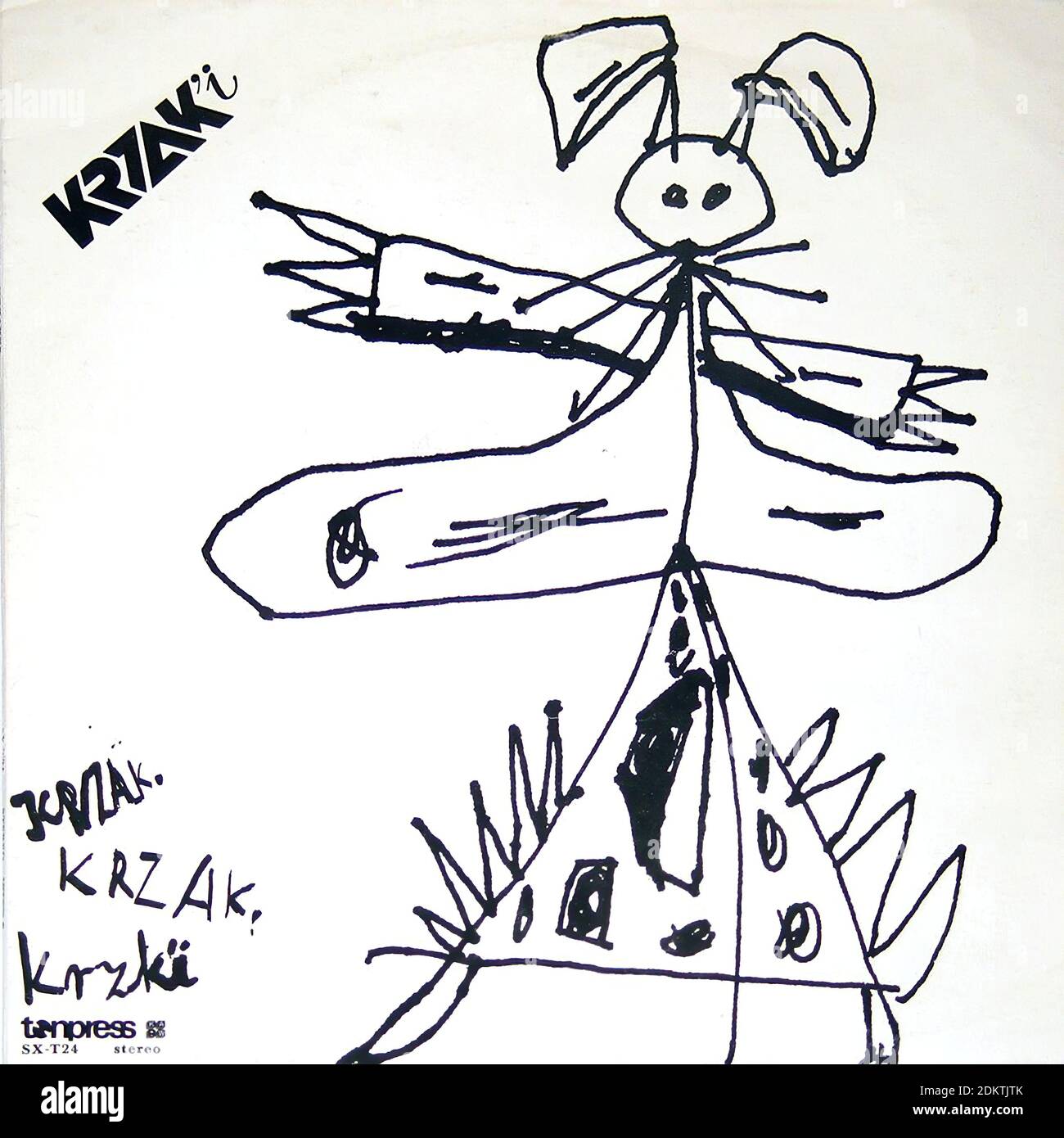 Krzaki - Vintage Vinyl Schallplattencover Stockfoto