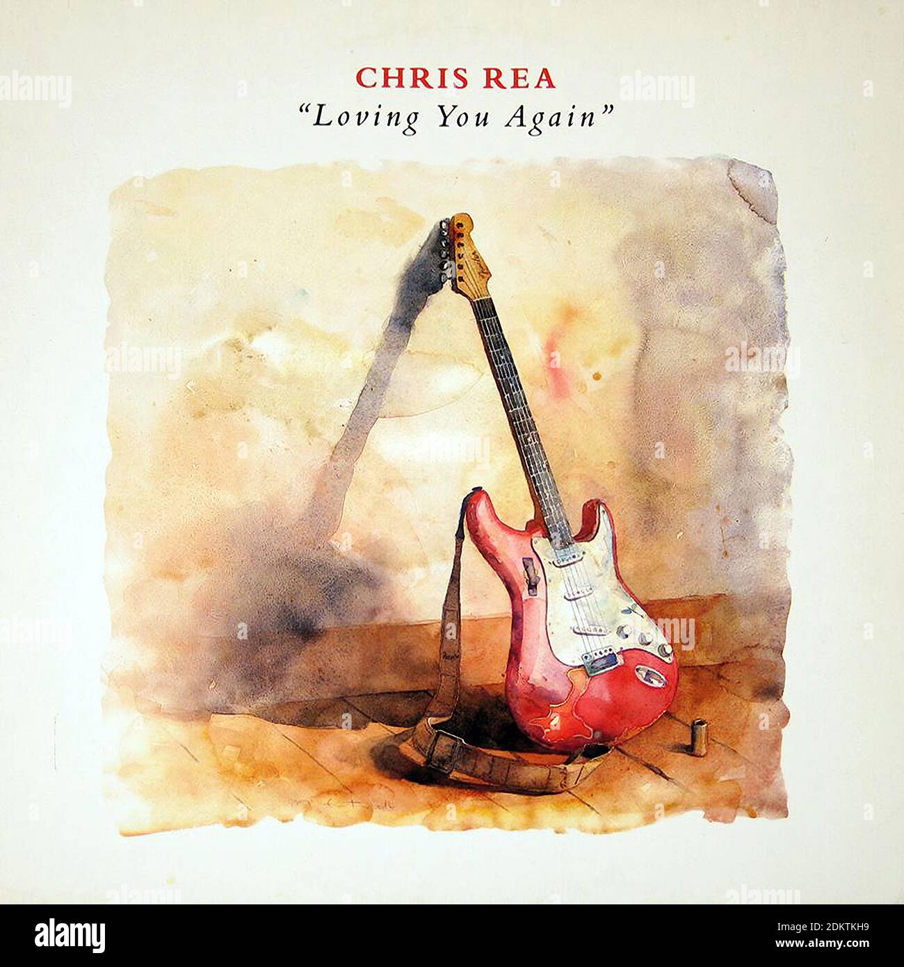 CHRIS REA LOVING YOU AGAIN 12  MAXI SINGLE - VINTAGE Schallplattencover Aus Vinyl Stockfoto