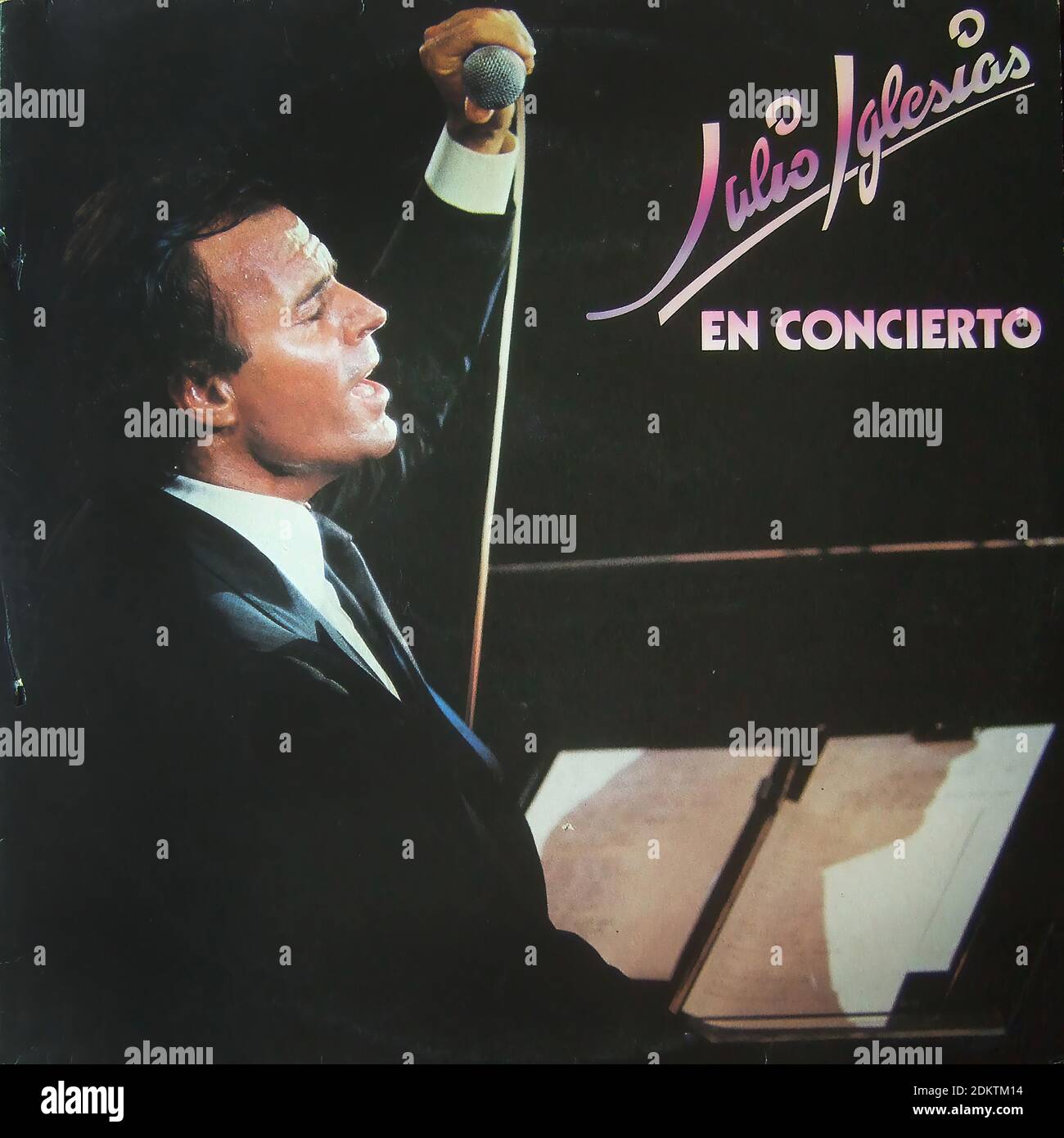 Julio Iglesias - en Concierto (2LP) - Vintage Vinyl Album Abdeckung Stockfoto