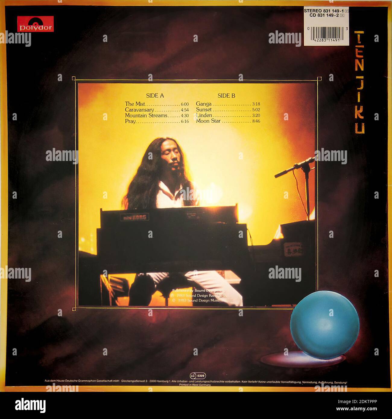 KITARO TENJIKU - Vintage Vinyl Schallplattencover Stockfoto