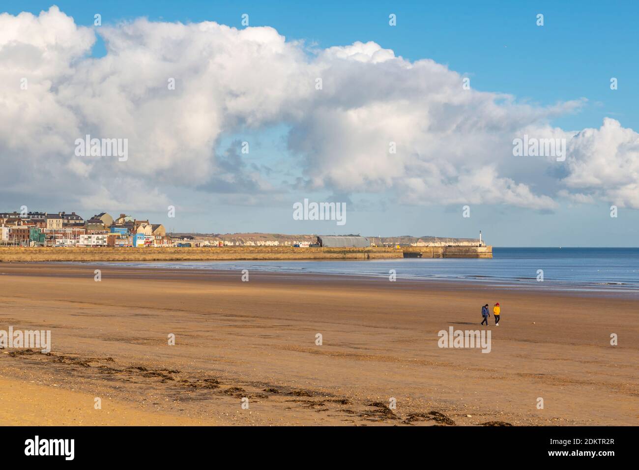 Blick auf South Bridlington Beach, Bridlington, North Yorkshire, England, Großbritannien, Europa Stockfoto