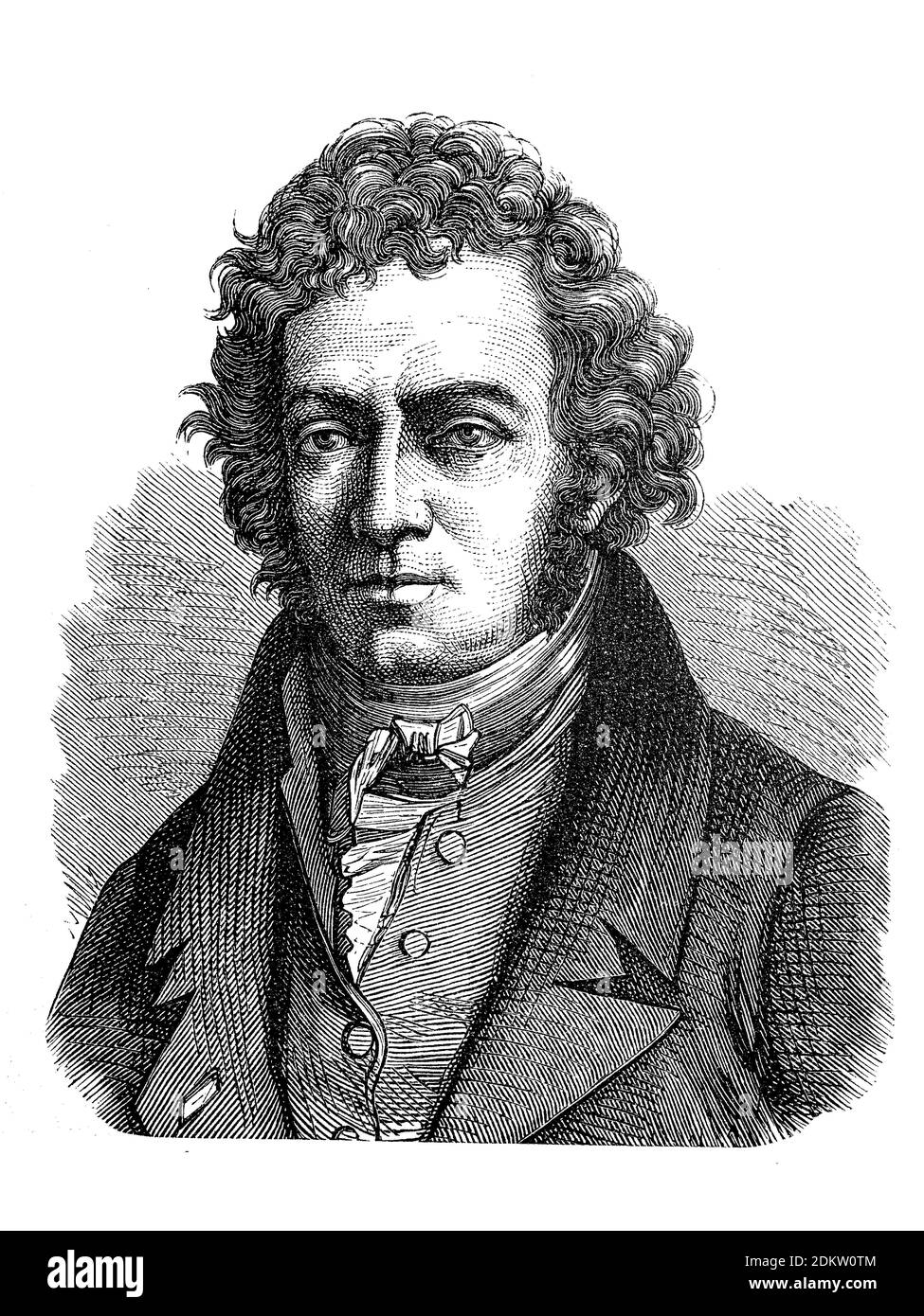 Andre-Marie Ampere, 20. Januar 1775 - 10. Juni 1836, war ein französischer Physiker und Mathematiker / Andre-Marie Ampere, 20. Januar 1775 - 10. Juni 1836, war ein französischer Physiker und Mathematiker, Historisch, historisch, digital verbesserte Reproduktion eines Originals aus dem 19. Jahrhundert / digitale Reproduktion einer Originalvorlage aus dem 19ten Jahrhundert. Jahrhundert Stockfoto