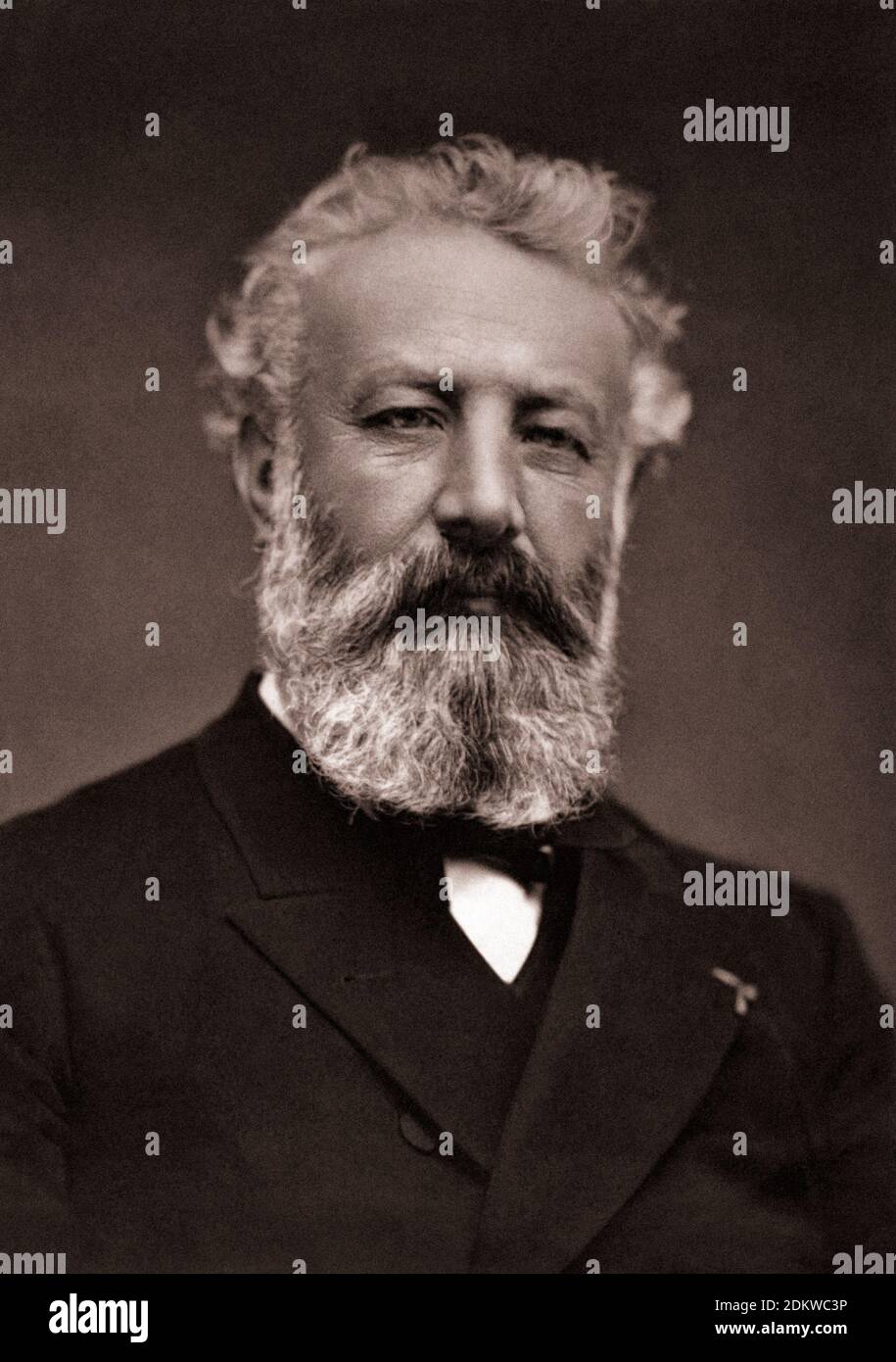 Jules Gabriel Verne (1828 - 1905) war ein französischer Schriftsteller, Dichter und Dramatiker. Stockfoto