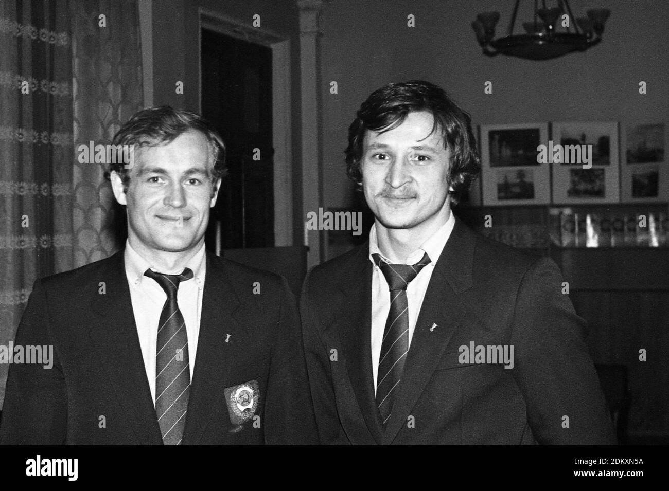 1982-03-12. Voldemaras Novickis ist ein ehemaliger litauischer Handballspieler, der an den Olympischen Sommerspielen 1980 und den Olympischen Sommerspielen 1988 teilgenommen hat. Stockfoto